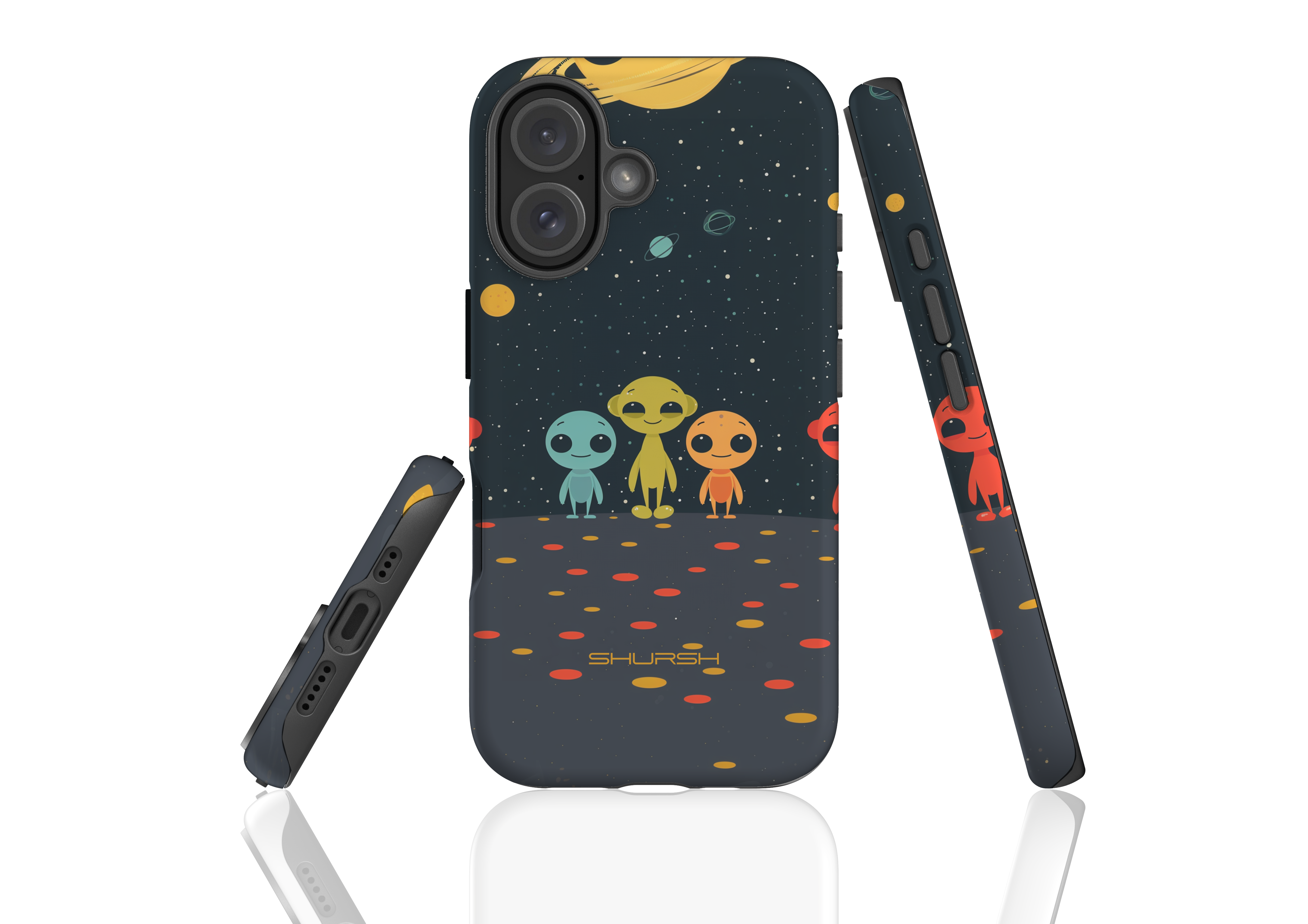 Alien Friends iPhone Case