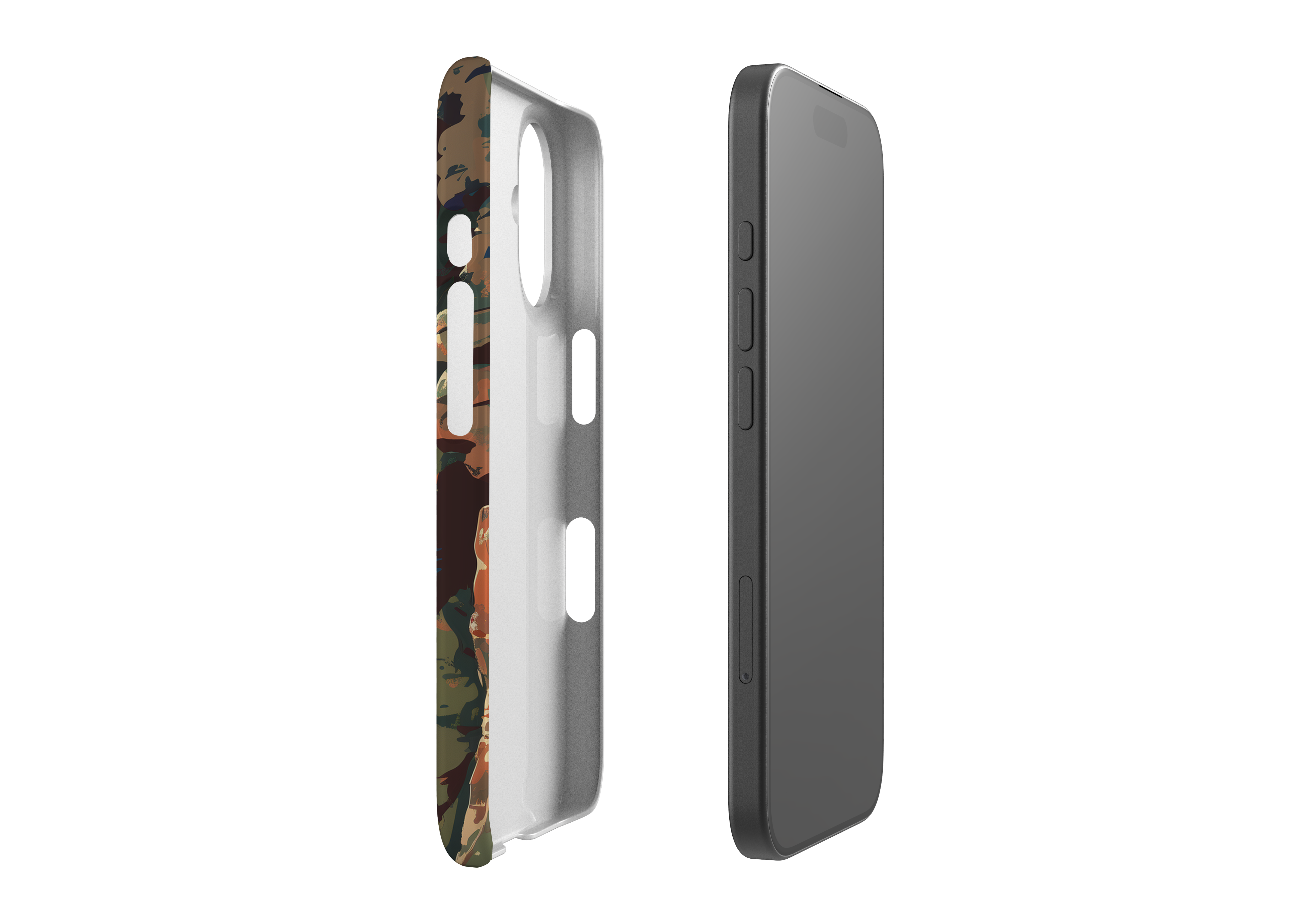 iPhone case, exploded view - Silhouette case.