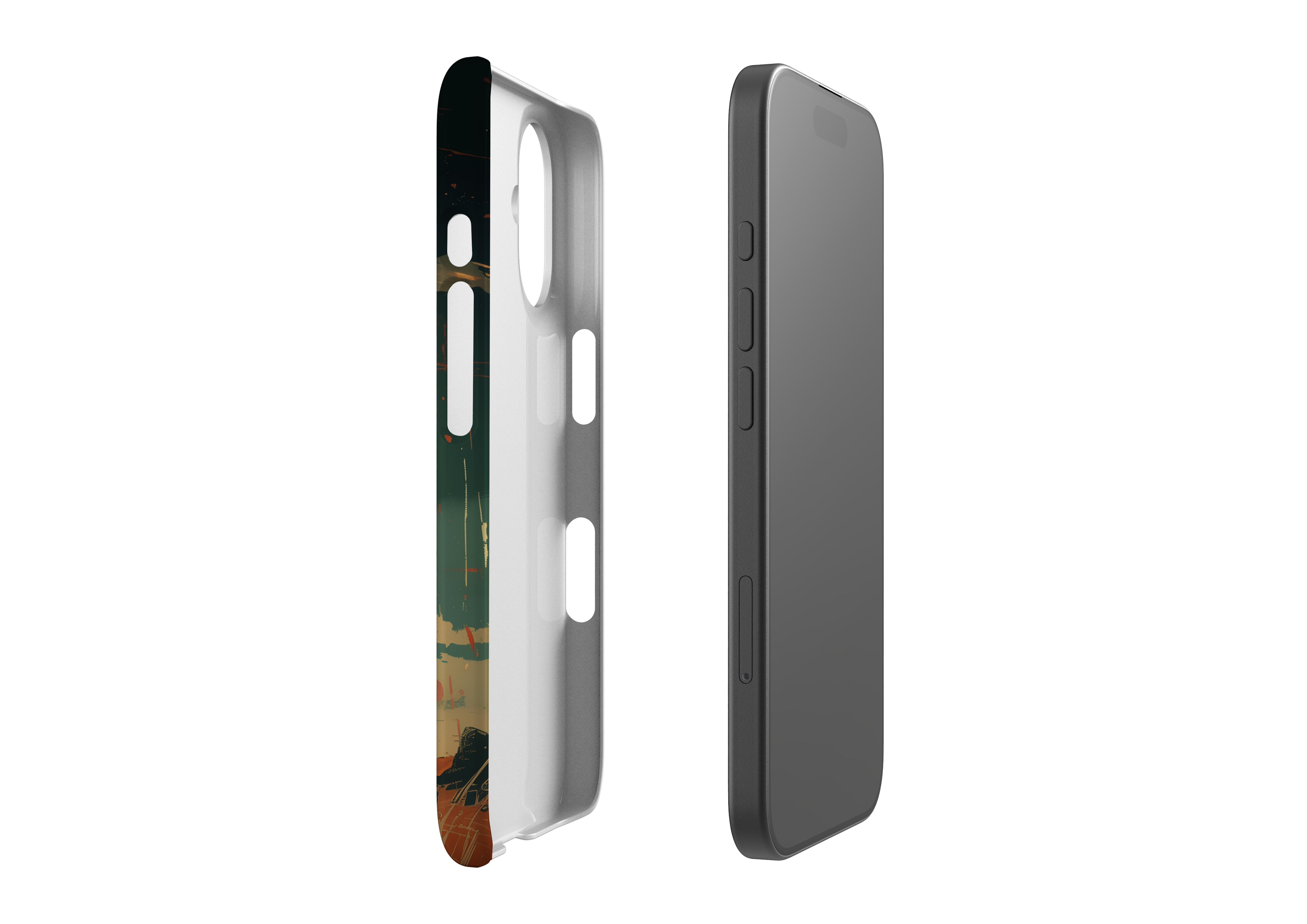 iPhone case, exploded view - Silhouette case.