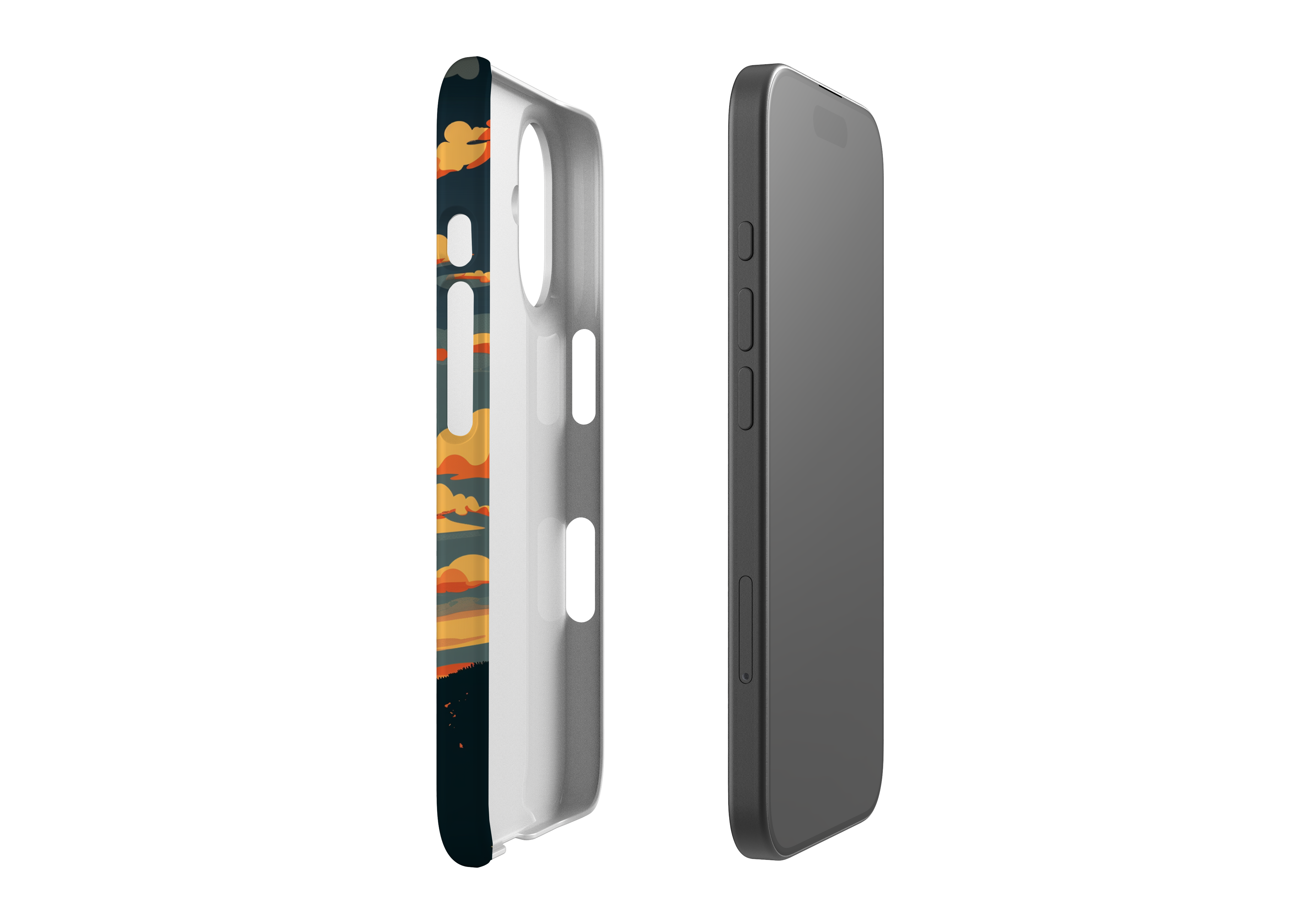 iPhone case, exploded view - Silhouette case.