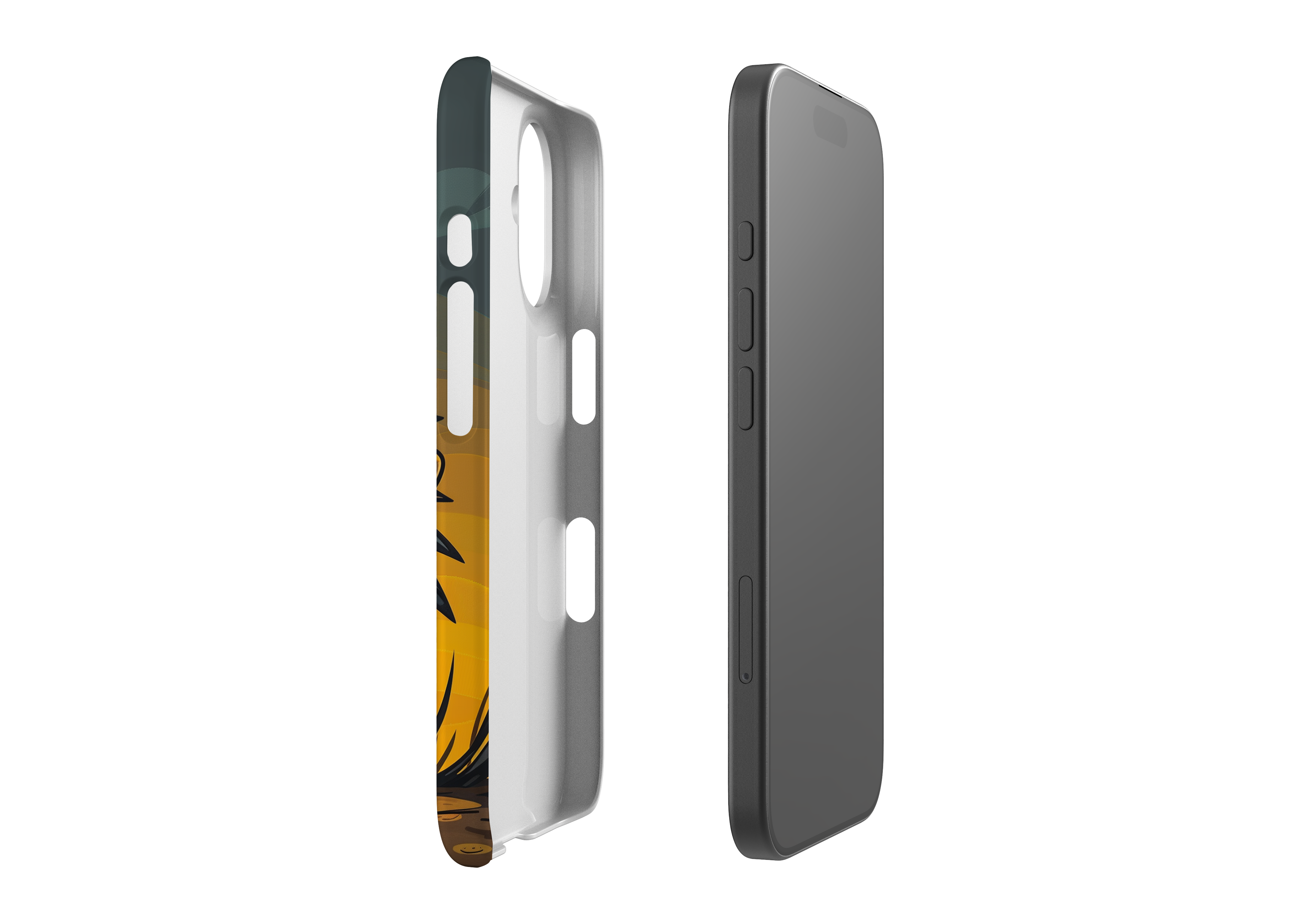 iPhone case, exploded view - Silhouette case.