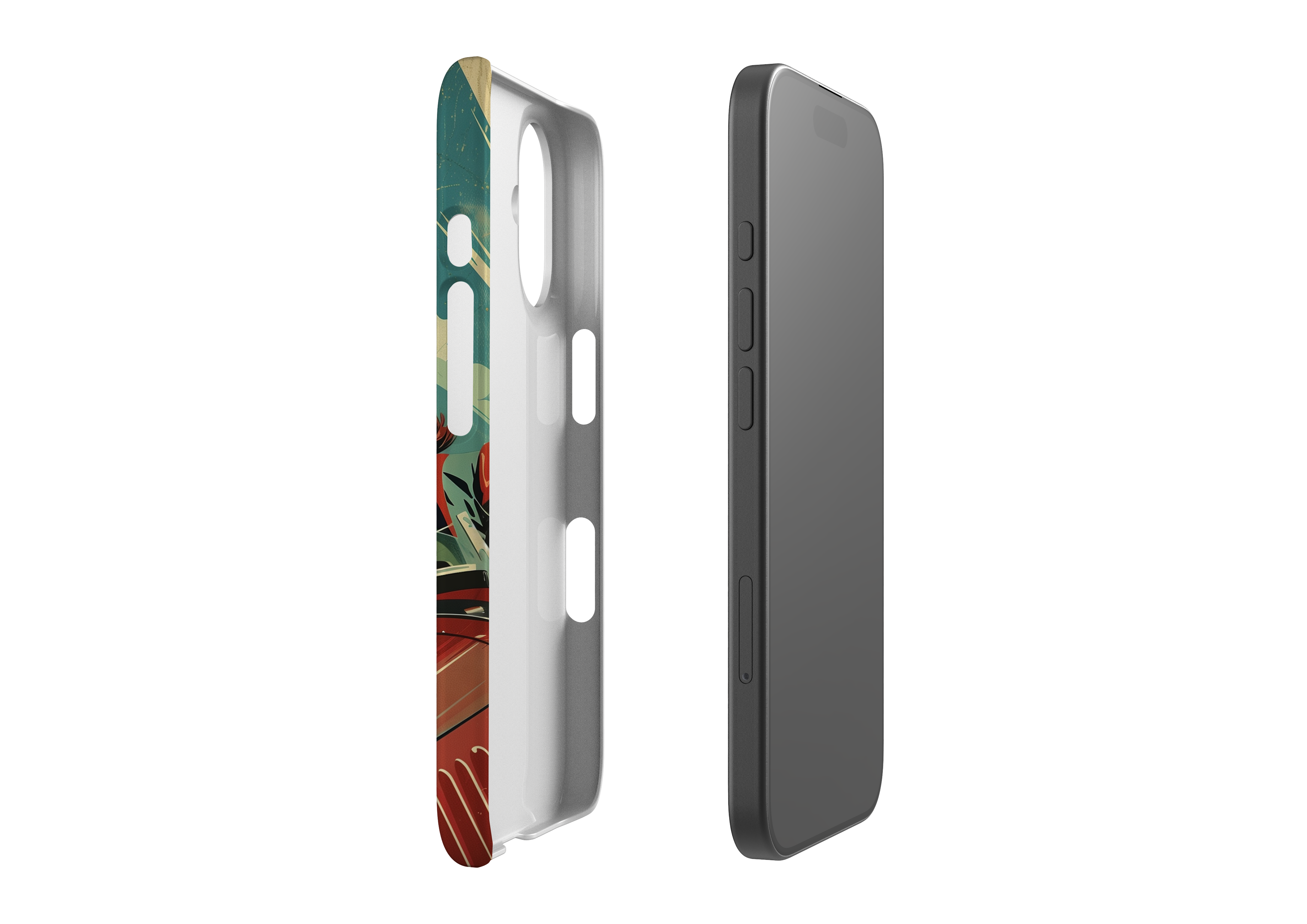 iPhone case, exploded view - Silhouette case.