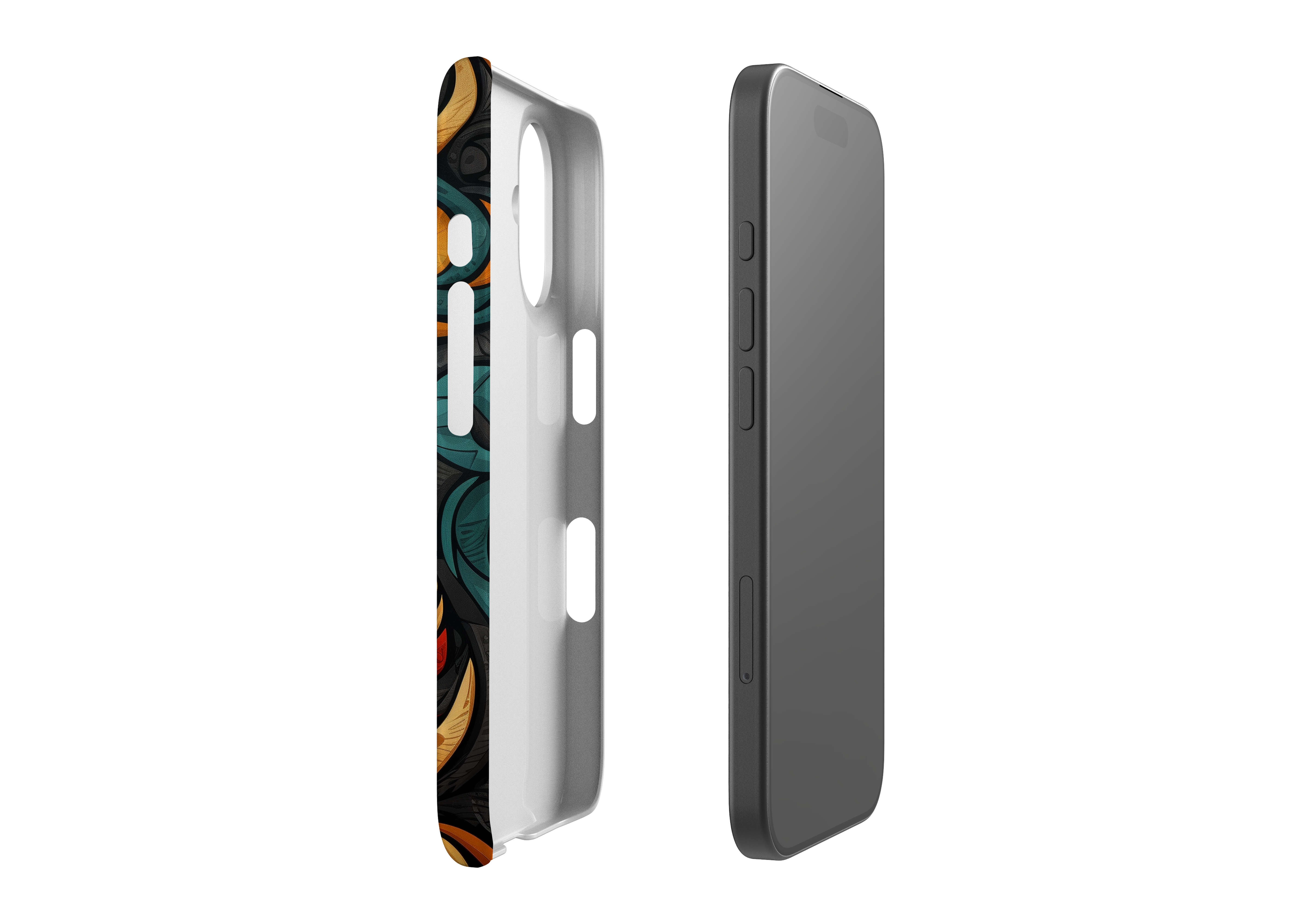 iPhone case, exploded view - Silhouette case.