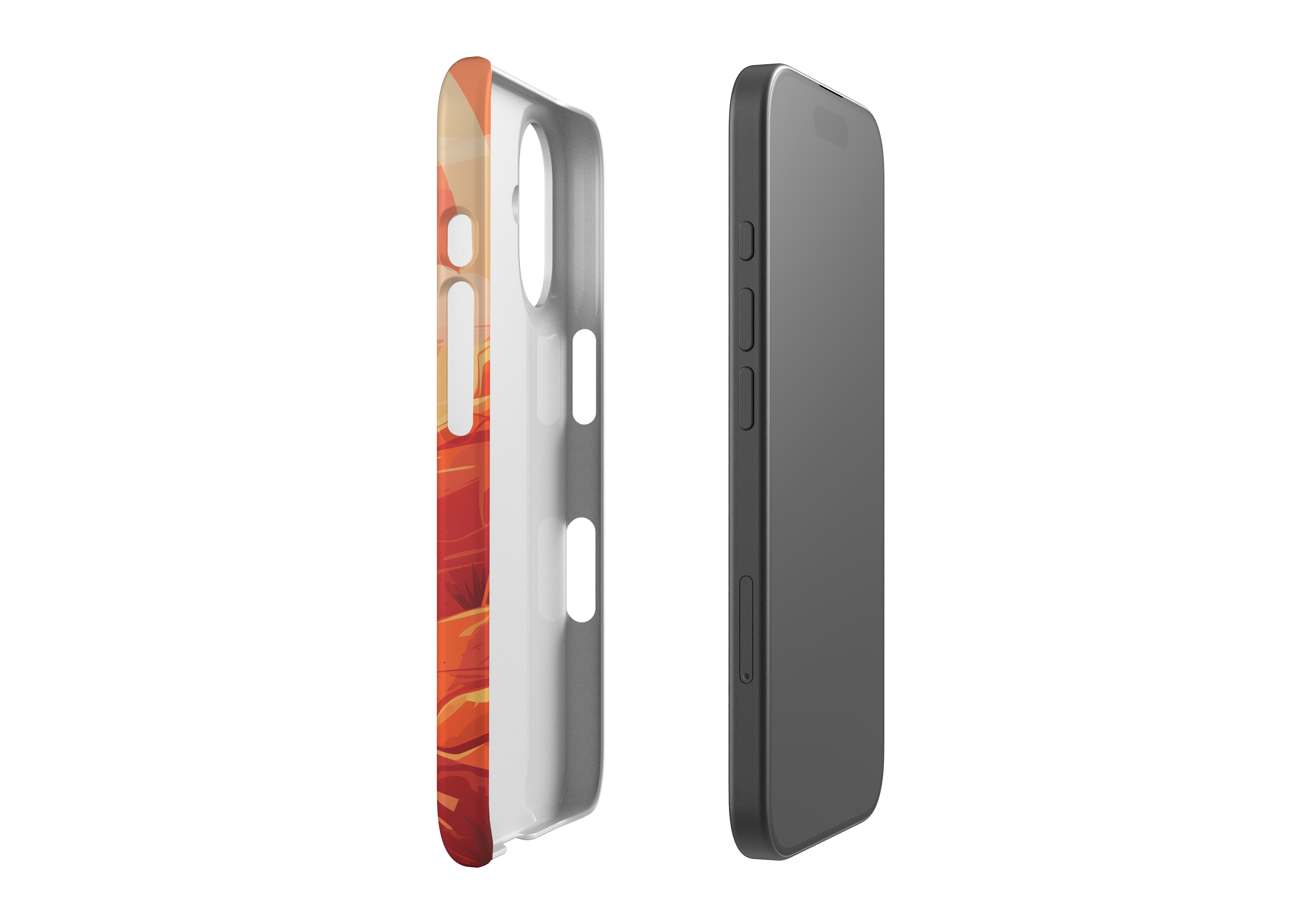 iPhone case, exploded view - Silhouette case.